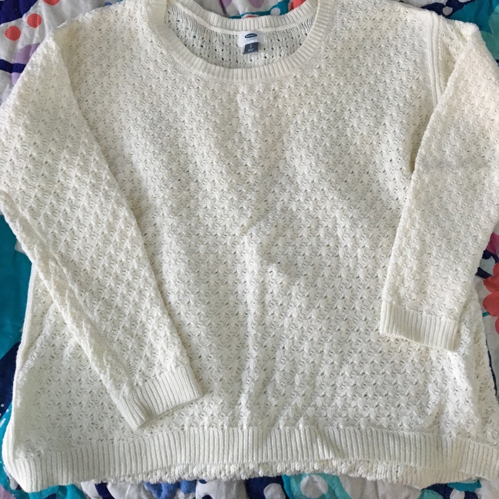Knitted ivory sweater